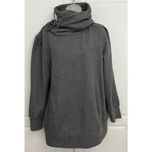 My Beloved Gray Cowlneck Tunic Length Hoodie Size L